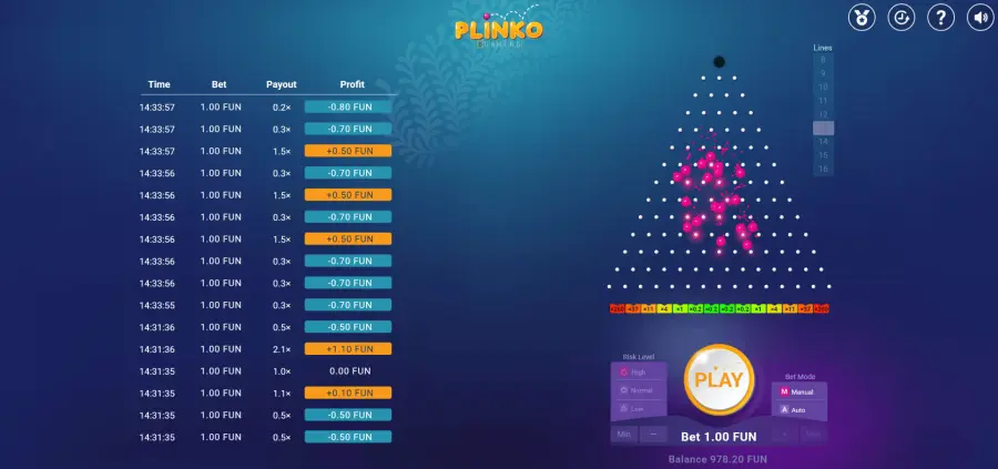 1win plinko